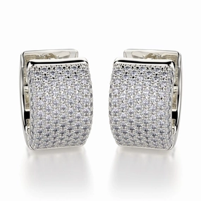 Huggie Diamond Hoop Earrings MOB107WG