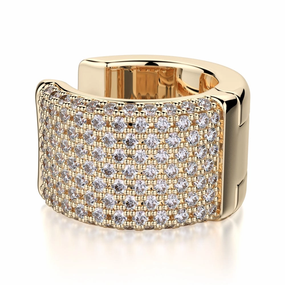 Huggie Diamond Hoop Earrings MOB107WG