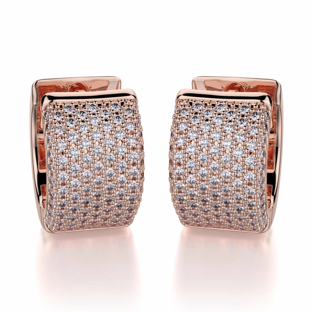 Huggie Diamond Hoop Earrings MOB107WG