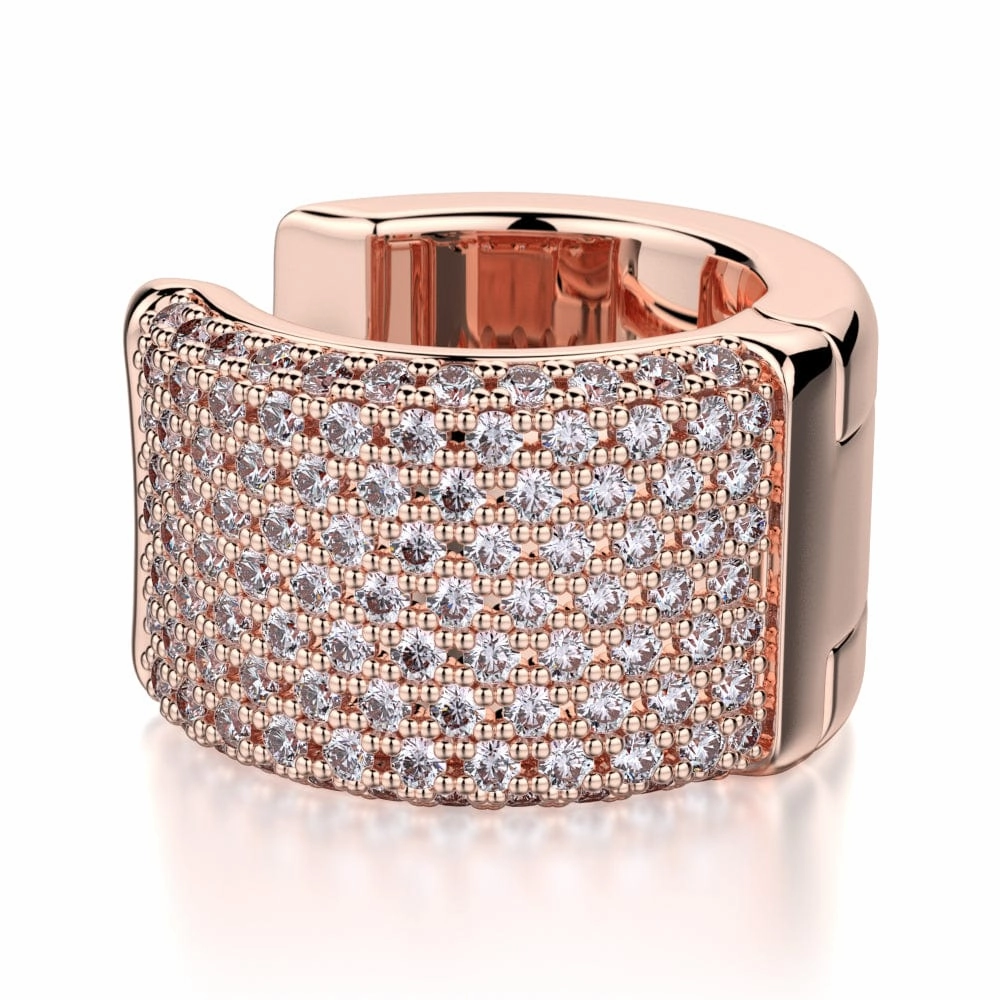 Huggie Diamond Hoop Earrings MOB107WG