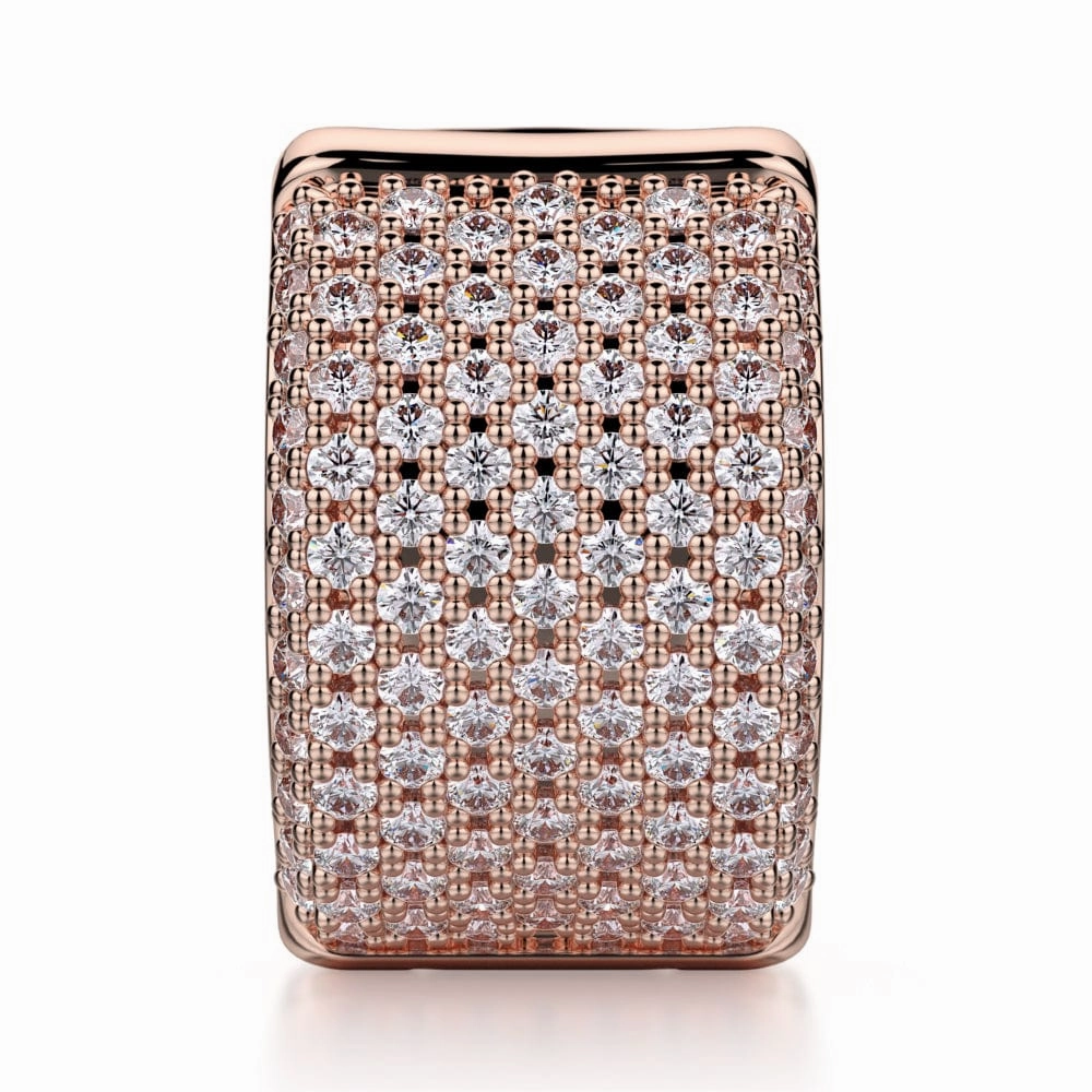 Huggie Diamond Hoop Earrings MOB107WG