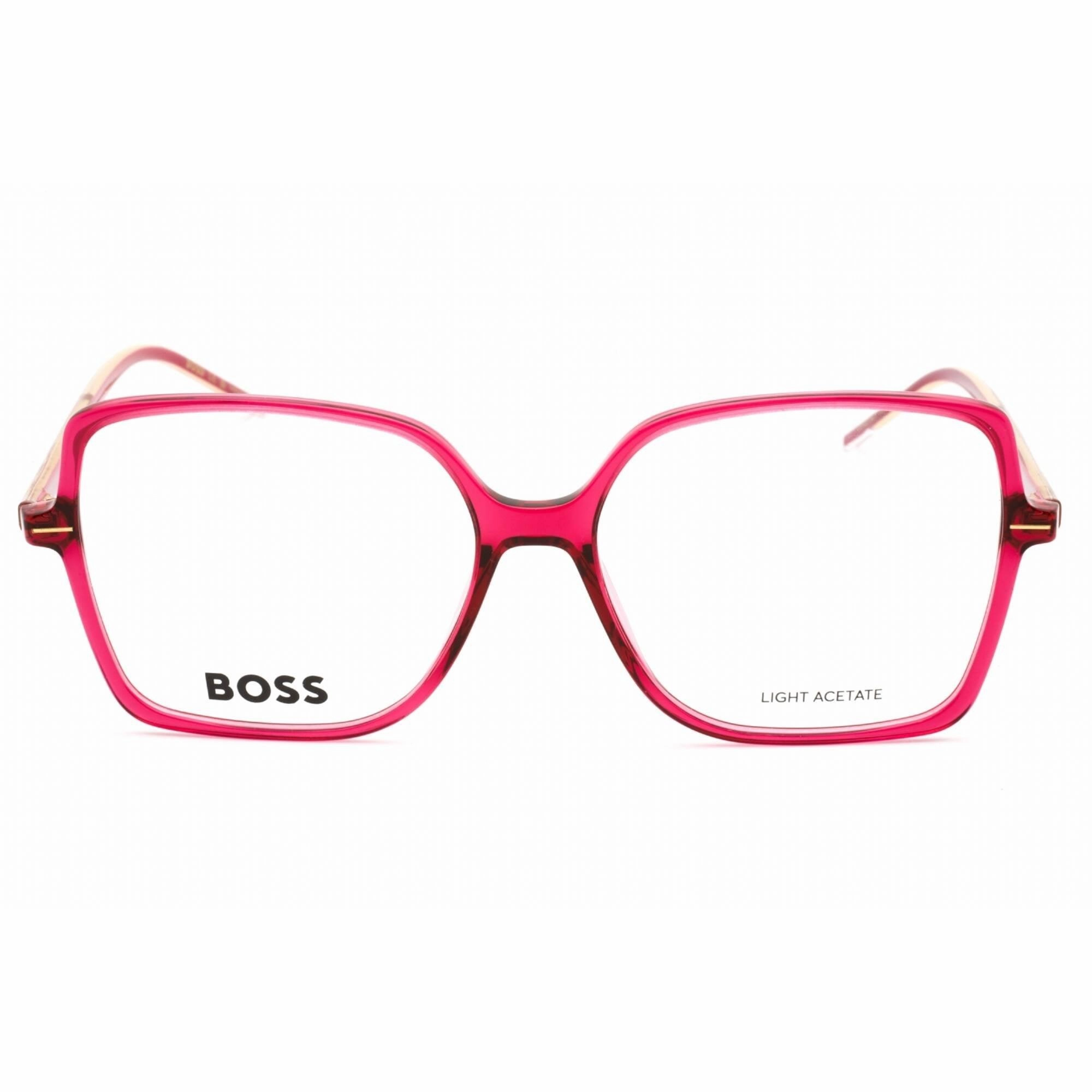Hugo Boss Women's Eyeglasses - Cherry Metal Full Rim Square Frame | BOSS 1587 08CQ 00