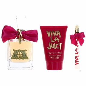 Juicy Couture Women's Gift Set Viva La Caramel Vanilla and Amber Base Notes, 3 Piece