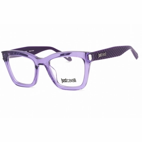 Just Cavalli Women's Eyeglasses - 50mm Shiny Transparent Purple Frame | VJC003V 06LA