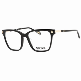 Just Cavalli Women's Eyeglasses - Shiny Black Acetate Cat Eye Frame | VJC012 0700