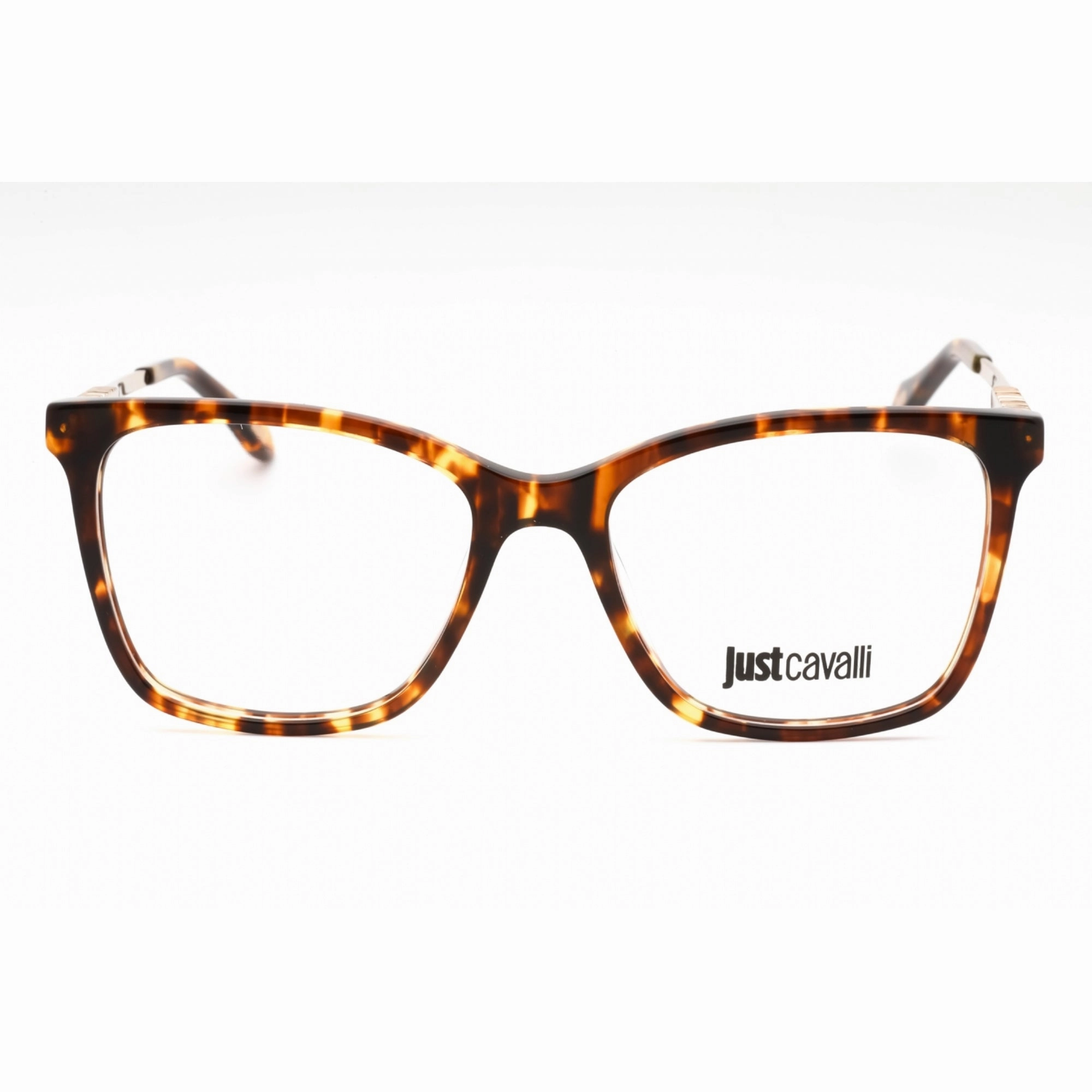 Just Cavalli Women's Eyeglasses - Shiny Brown Yellow Tortoise Full Rim | VJC007 0743