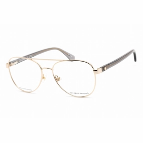Kate Spade Women's Eyeglasses - Gold Grey Metal Aviator Shape Frame | TALULAH 02F7 00