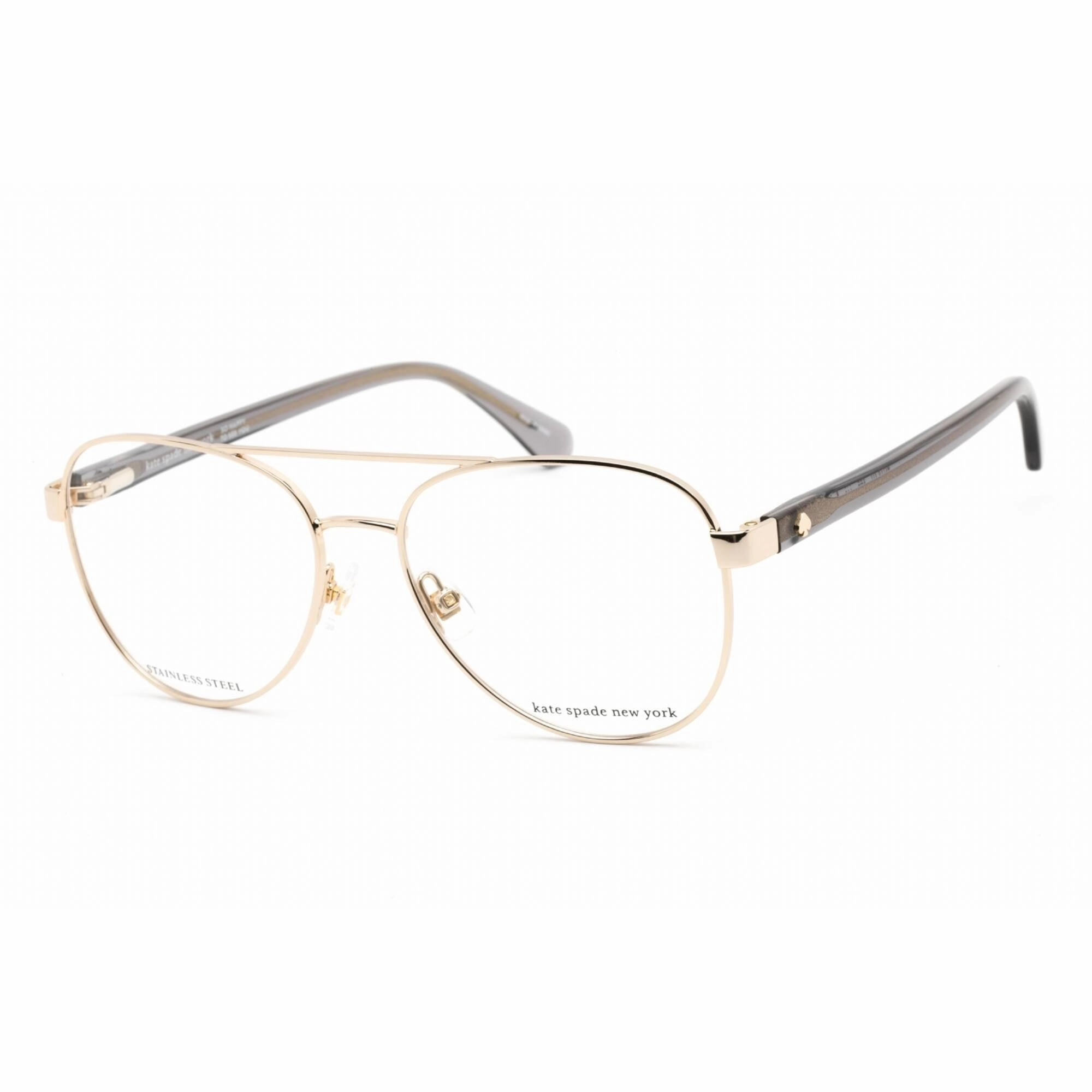 Kate Spade Women's Eyeglasses - Gold Grey Metal Aviator Shape Frame | TALULAH 02F7 00