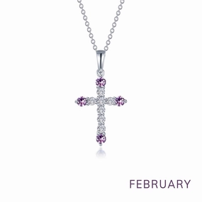 Lafonn Birthstone February Necklace BP007AMP20