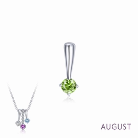 Lafonn Birthstone Peridot August Necklace BP004PDP00