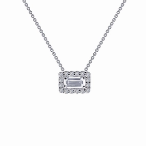 Lafonn Classic Baguette Diamond Necklace N0105CLP18