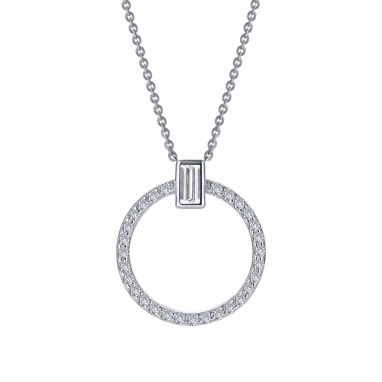 Lafonn Classic Baguette Diamond Necklace N0184CLP20