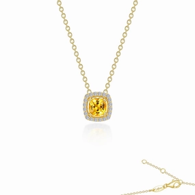 Lafonn Classic Cushion Citrine Necklace N0100CAG18