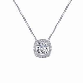 Lafonn Classic Cushion Diamond Necklace N0100CLP18