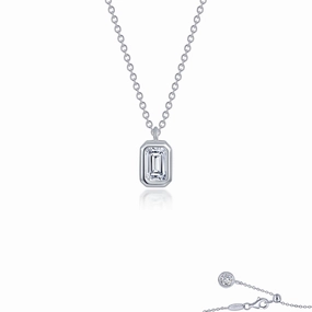 Lafonn Classic Emerald Diamond Necklace N0313CLP16