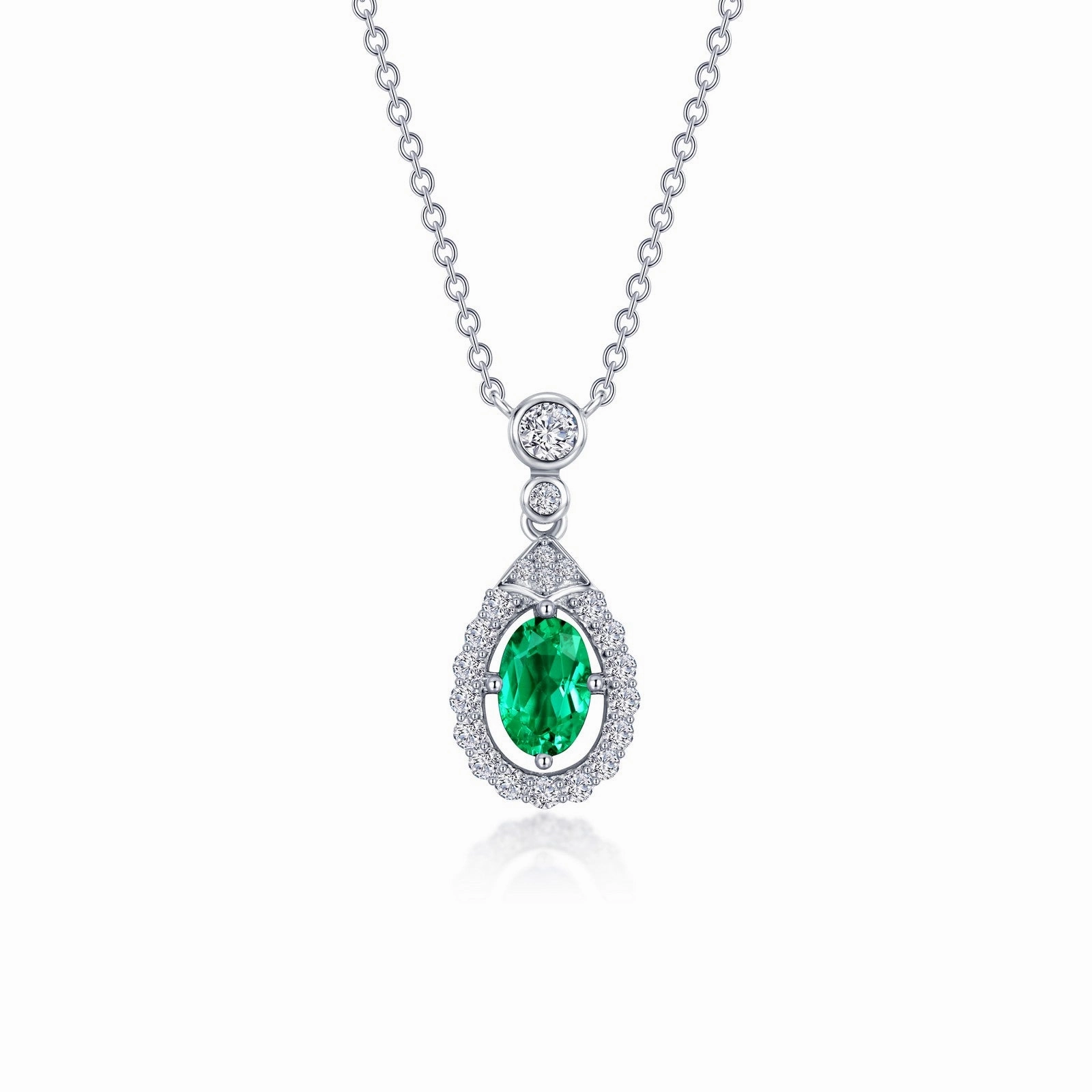 Lafonn Classic Emerald Necklace N0289CEP20