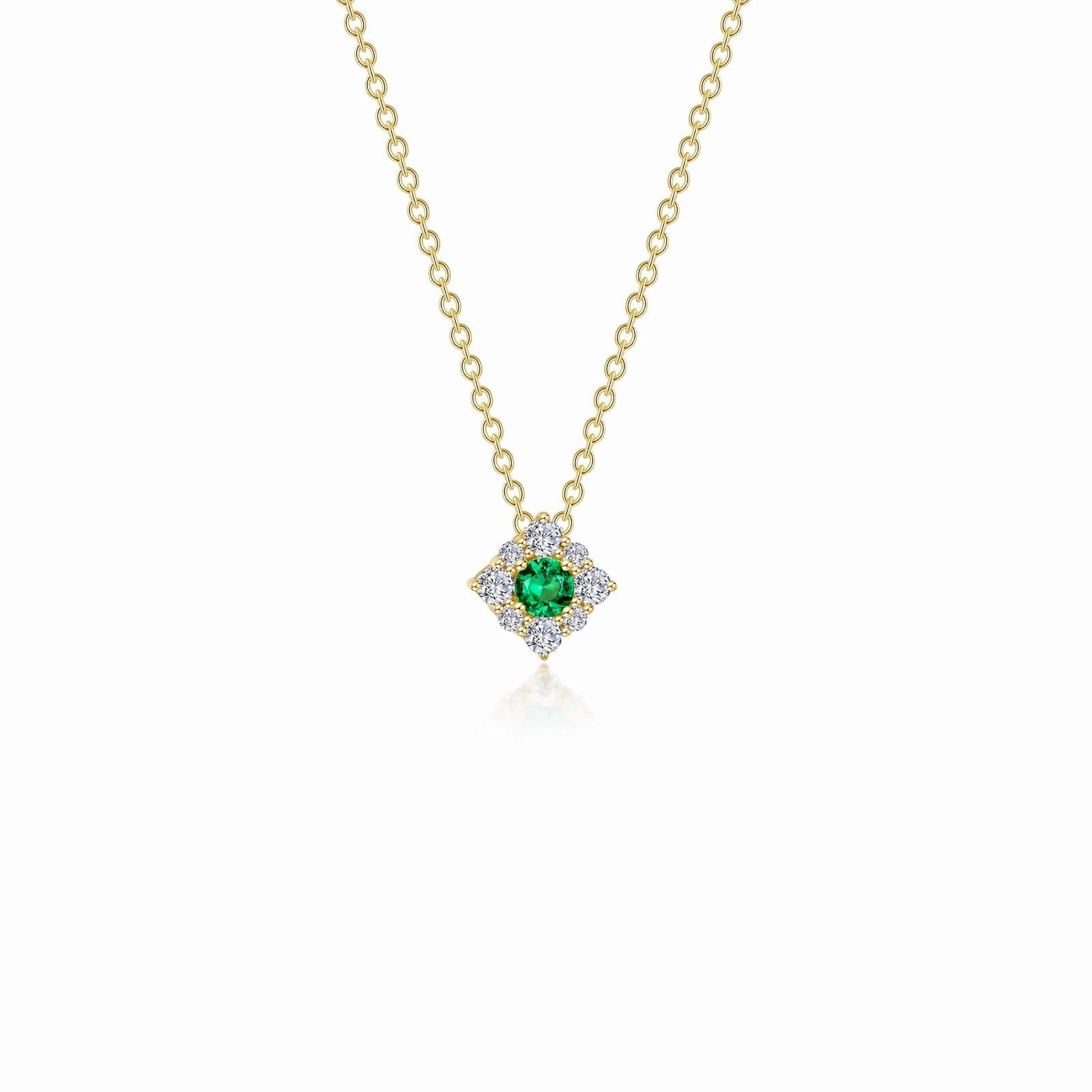 Lafonn Classic Emerald Necklace N0324CEG18
