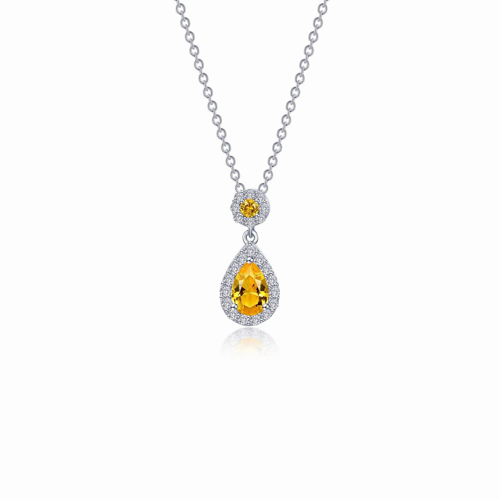 Lafonn Classic Pear Citrine Necklace N0318CAP20
