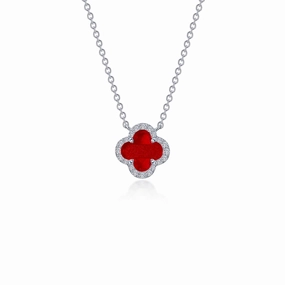 Lafonn Classic Red Agate Necklace N0334AGP20