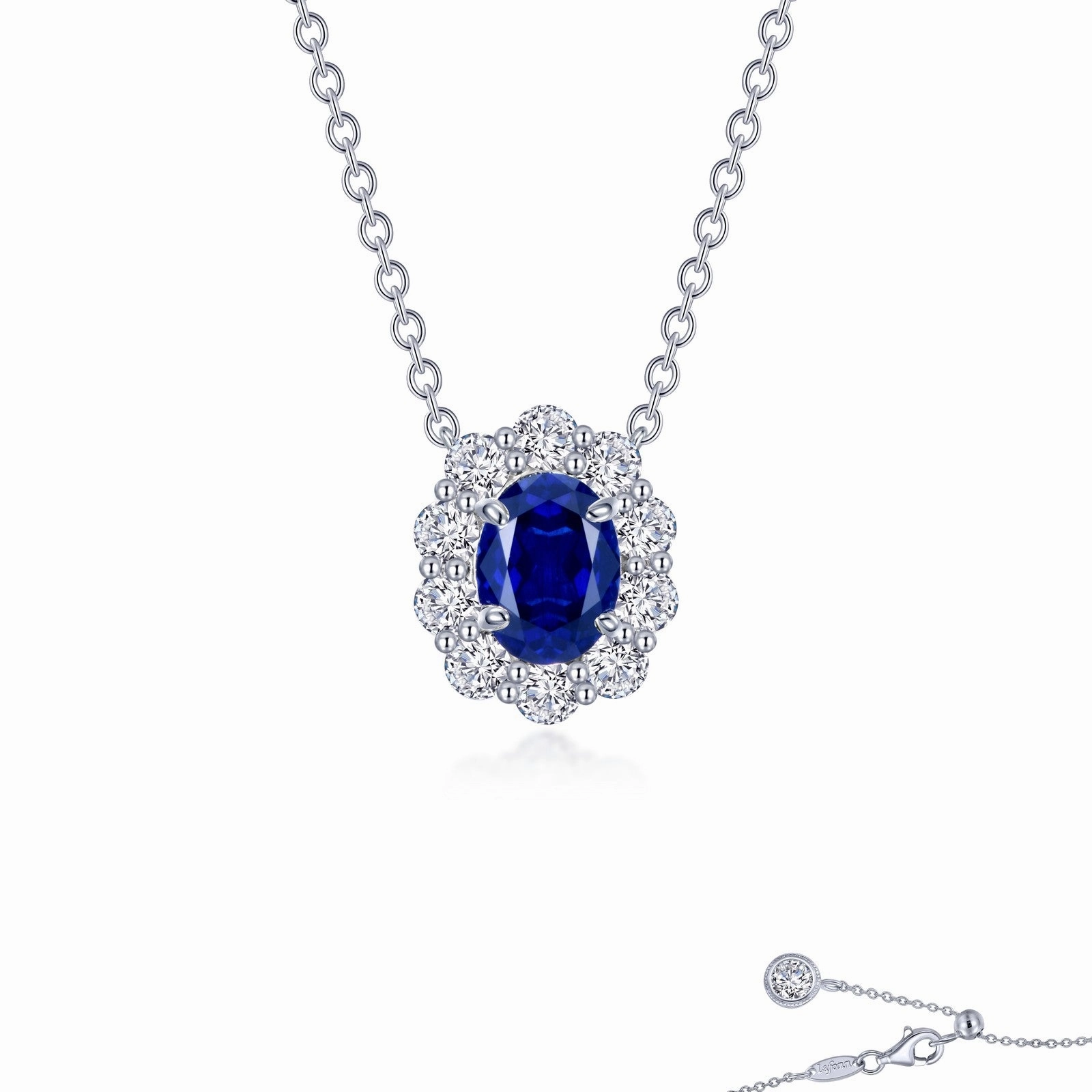 Lafonn Kaleidoscope Oval Sapphire #34 Sap Necklace SYN013SP20