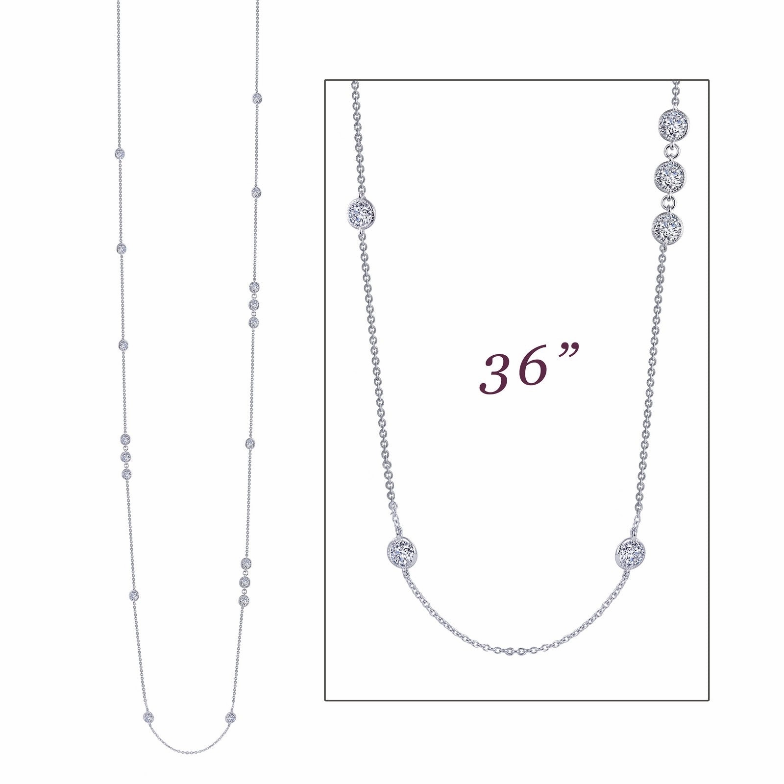 Lafonn Stackables Diamond Necklace N0083CLP36