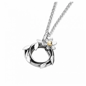 Linda MacDonald Woven Sterling Silver and Gold Necklace Entwined Collection ENTFS