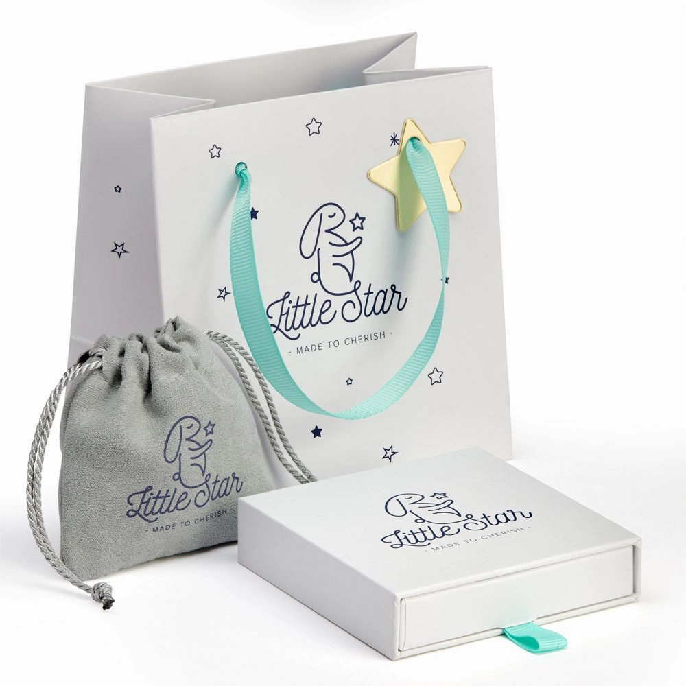 Little Star Flores Gold Plated Sterling Silver Baby Bangle LSB0034