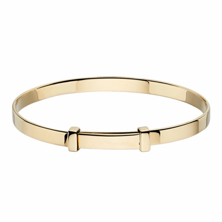 Little Star Flores Gold Plated Sterling Silver Baby Bangle LSB0034