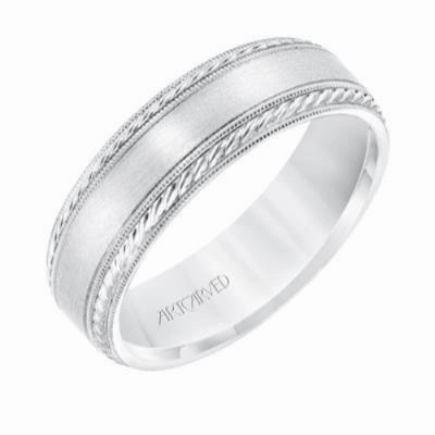 Low Dome Milgrain Edge Carved Wedding Band 11-WV8672P65-L.00