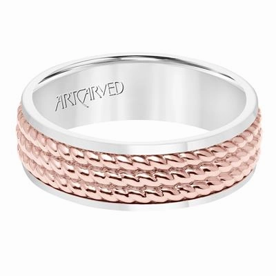 Low Dome Round Edge Carved Wedding Band 111-WV8728WY7-G.00