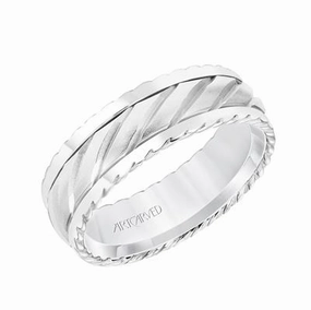 Low Dome Round Edge Carved Wedding Band 11-WV8725WY7-L.01