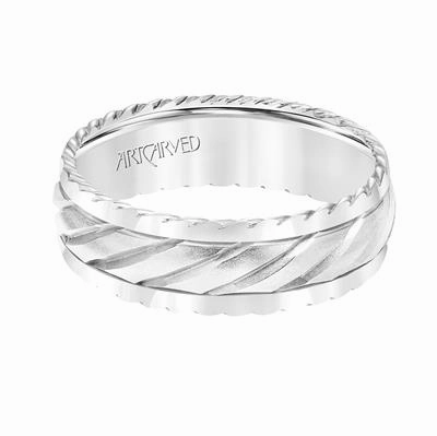 Low Dome Round Edge Carved Wedding Band 11-WV8725WY7-L.01