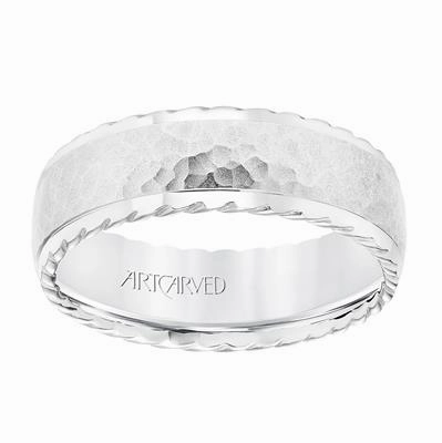 Low Dome Round Edge Carved Wedding Band  11-WV8727W7-L.00