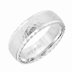 Low Dome Round Edge Carved Wedding Band 11-WV8727YW7-L.00