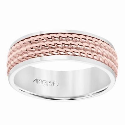 Low Dome Round Edge Carved Wedding Band 11-WV8728WR7-G.00-3.00