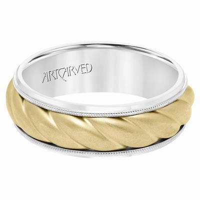 Low Dome Round Edge Carved Wedding Band  11-WV8729P7-L.00
