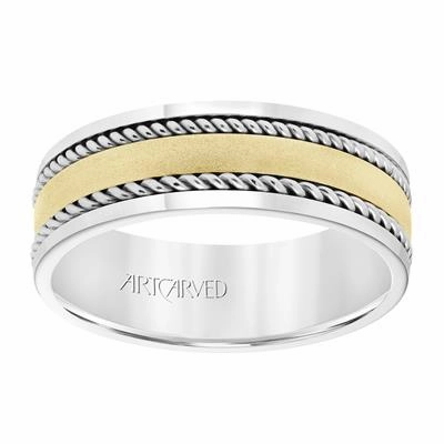 Low Dome Round Edge Carved Wedding Band 11-WV8731W7-L.00