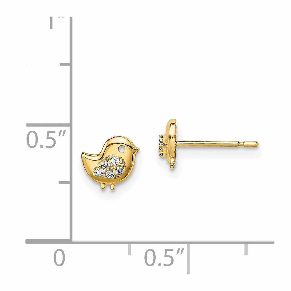 Madi K Kid's 14k  Bird CZ Stud Earrings