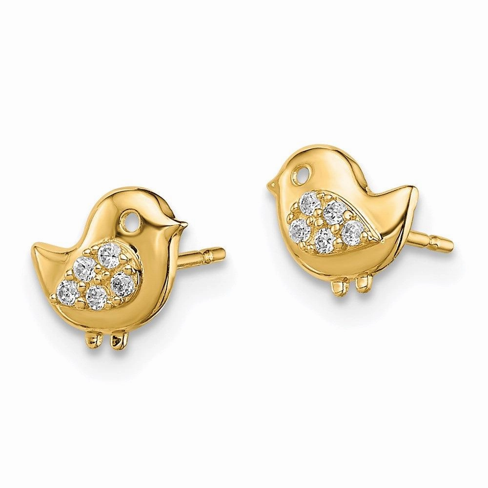 Madi K Kid's 14k  Bird CZ Stud Earrings