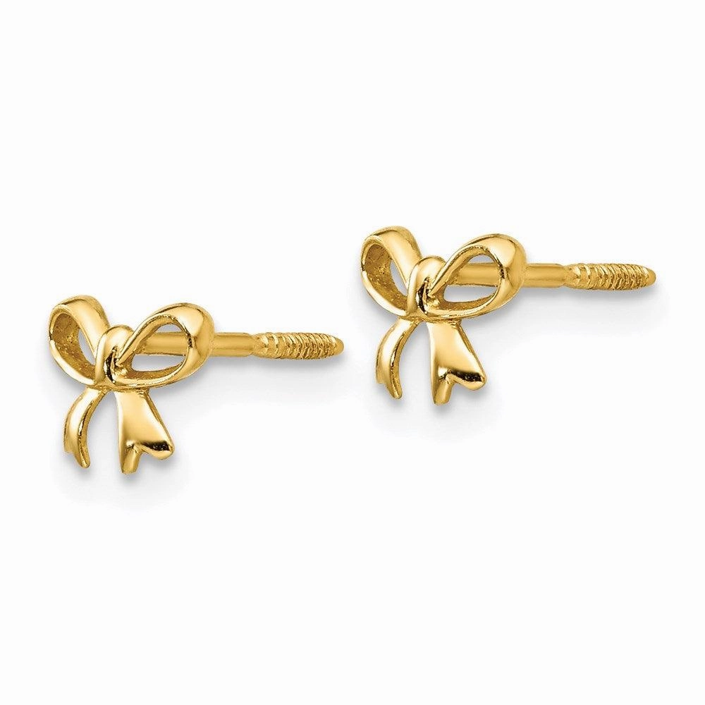 Madi K Kid's 14k  Bow Post Earrings