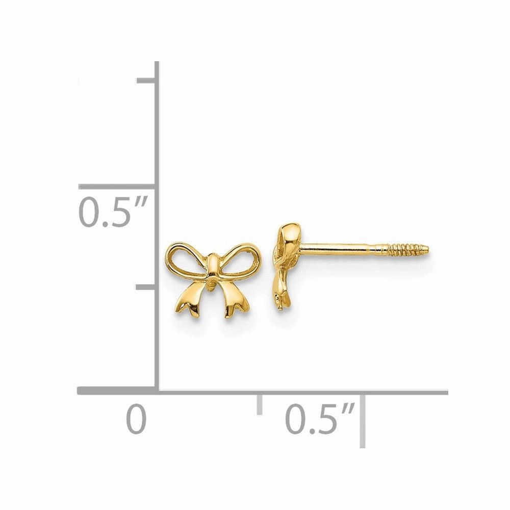 Madi K Kid's 14k  Bow Post Earrings