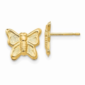 Madi K Kid's 14k  Butterfly Post Earrings