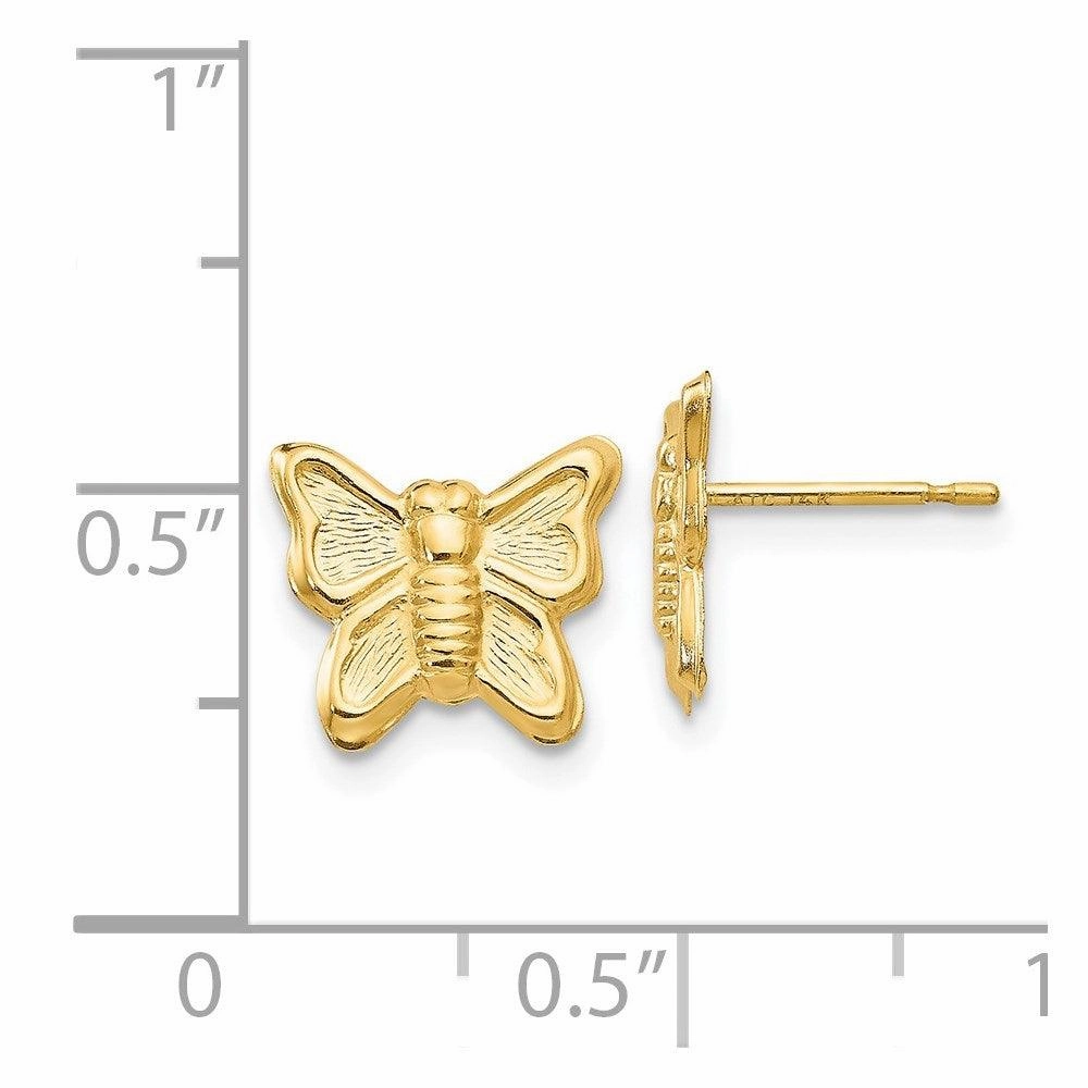Madi K Kid's 14k  Butterfly Post Earrings