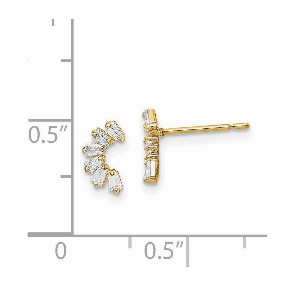 Madi K Kid's 14k  CZ Arch Post Earrings