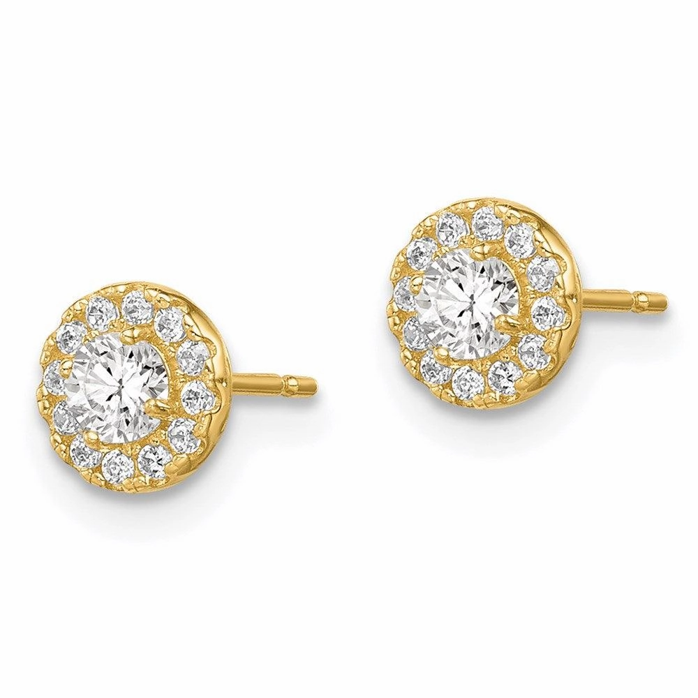 Madi K Kid's 14k  CZ CirclePost Earrings