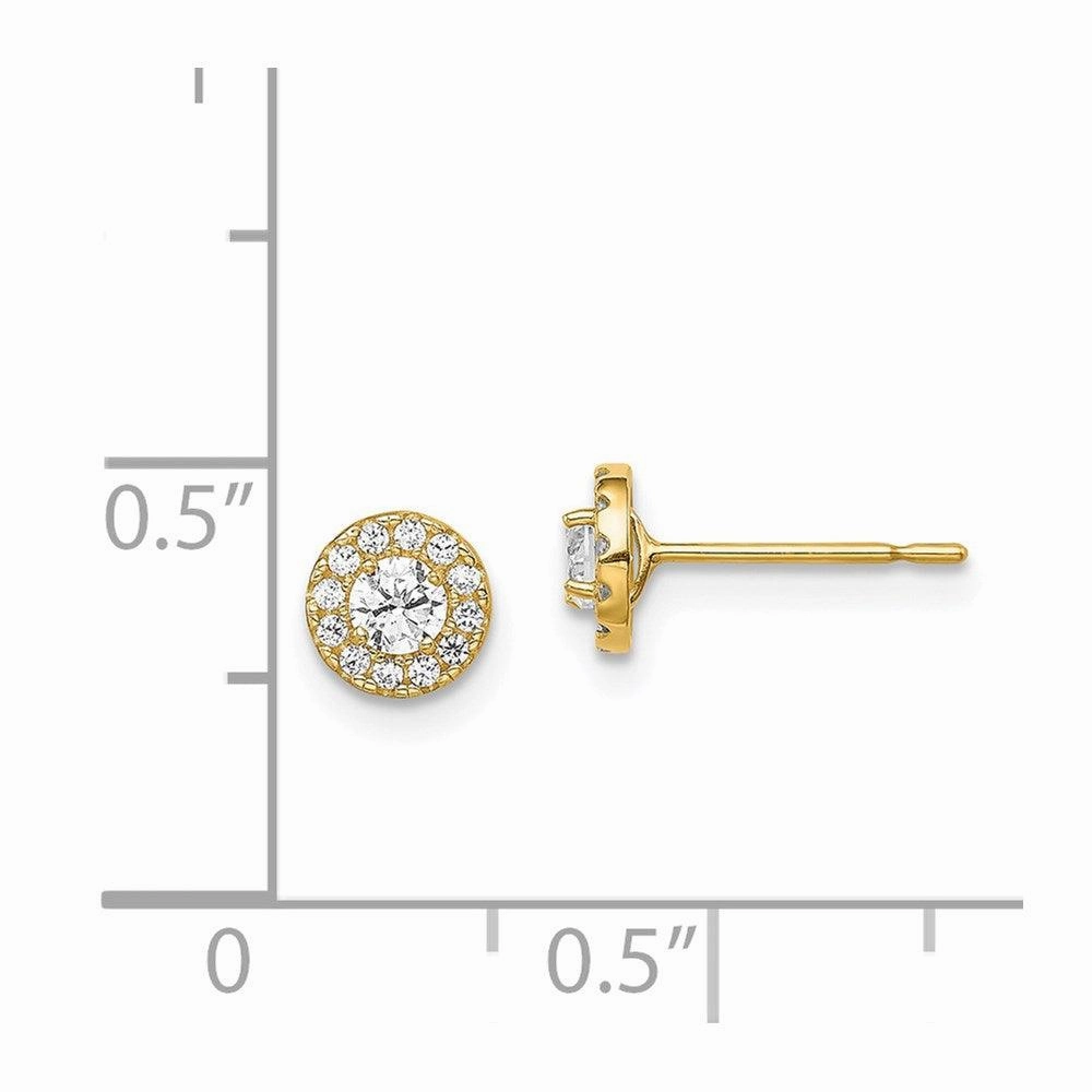 Madi K Kid's 14k  CZ CirclePost Earrings