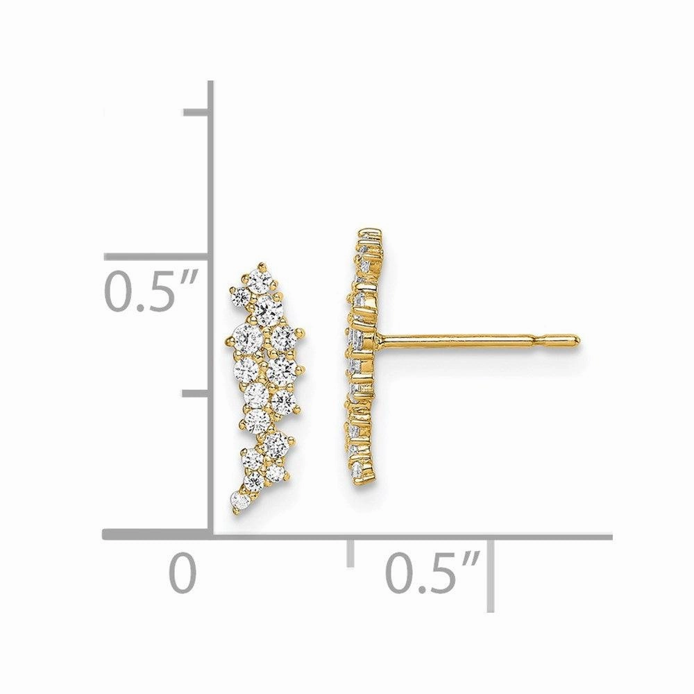 Madi K Kid's 14k  CZ Cluster Post Earrings