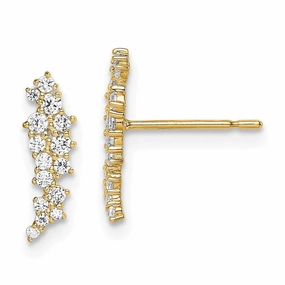 Madi K Kid's 14k  CZ Cluster Post Earrings