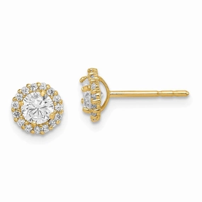 Madi K Kid's 14k  CZ Post Earrings
