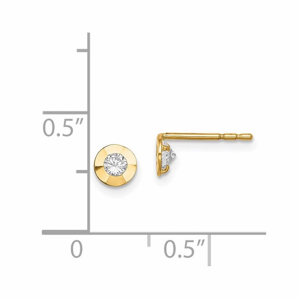 Madi K Kid's 14K  CZ Post Earrings